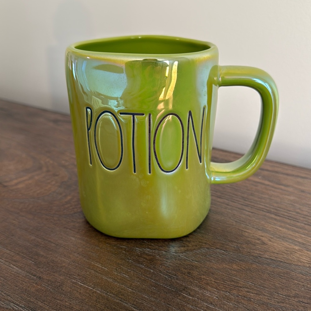 Rae Dunn Potion Halloween Mug Green Iridescent